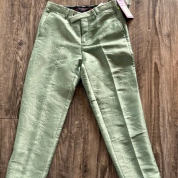 NWT Twisted Tailor Men's Green Textured Pants sz 30 - Picture 1 of 7